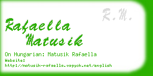 rafaella matusik business card
